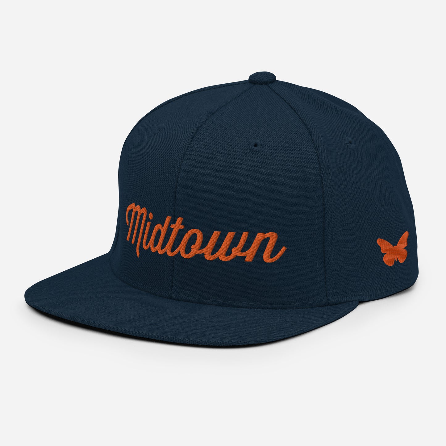 Detroit Midtown Snapback Hat - People Oughta Know - Orange Logo